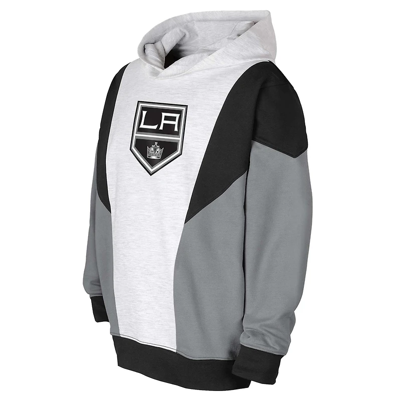 Sweat à capuche en polaire pour jeunes, cendres/noir, Los Angeles Kings Champion League