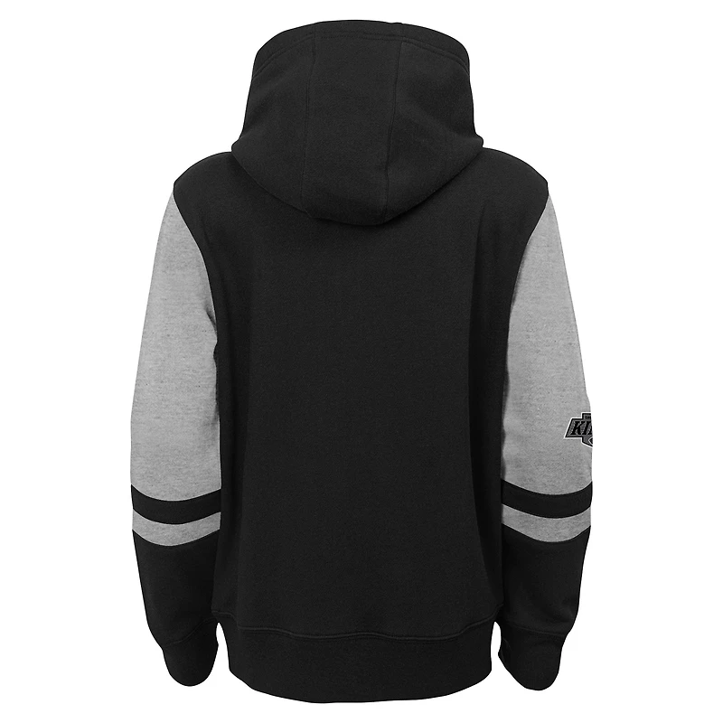 Youth Black Los Angeles Kings Face Off Full-Zip Hoodie