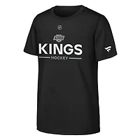 T-shirt noir authentique avec logo Pro des Los Angeles Kings pour jeunes fanatiques
