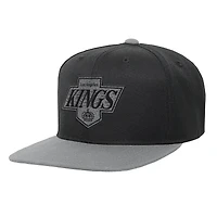 Youth Mitchell & Ness Black/Silver Los Angeles Kings Core Team Two-Tone Snapback Hat