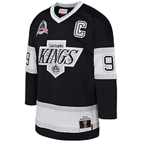 Maillot de joueur jeu puissance noir Mitchell & Ness Wayne Gretzky des Los Angeles Kings 1992/93 avec écusson capitaine