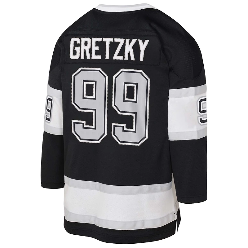 Maillot de joueur jeu puissance noir Mitchell & Ness Wayne Gretzky des Los Angeles Kings 1992/93 avec écusson capitaine
