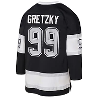 Maillot de joueur jeu puissance noir Mitchell & Ness Wayne Gretzky des Los Angeles Kings 1992/93 avec écusson capitaine