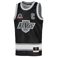 Youth Mitchell & Ness Wayne Gretzky Black Los Angeles Kings Maxxed Out Fashion Basketball Jersey