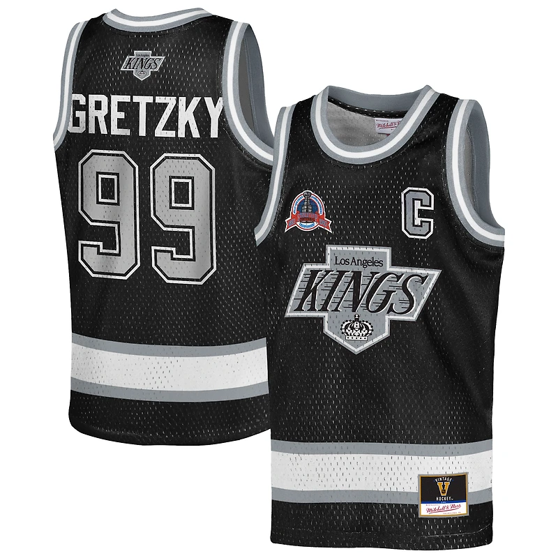 Maillot de basket-ball noir Mitchell & Ness Wayne Gretzky des Los Angeles Kings Maxxed Out Fashion pour jeunes