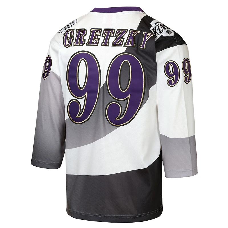 Maillot de joueur alternatif rétro Mitchell & Ness Wayne Gretzky des Los Angeles Kings 1995/96 Power Play avec écusson capitaine