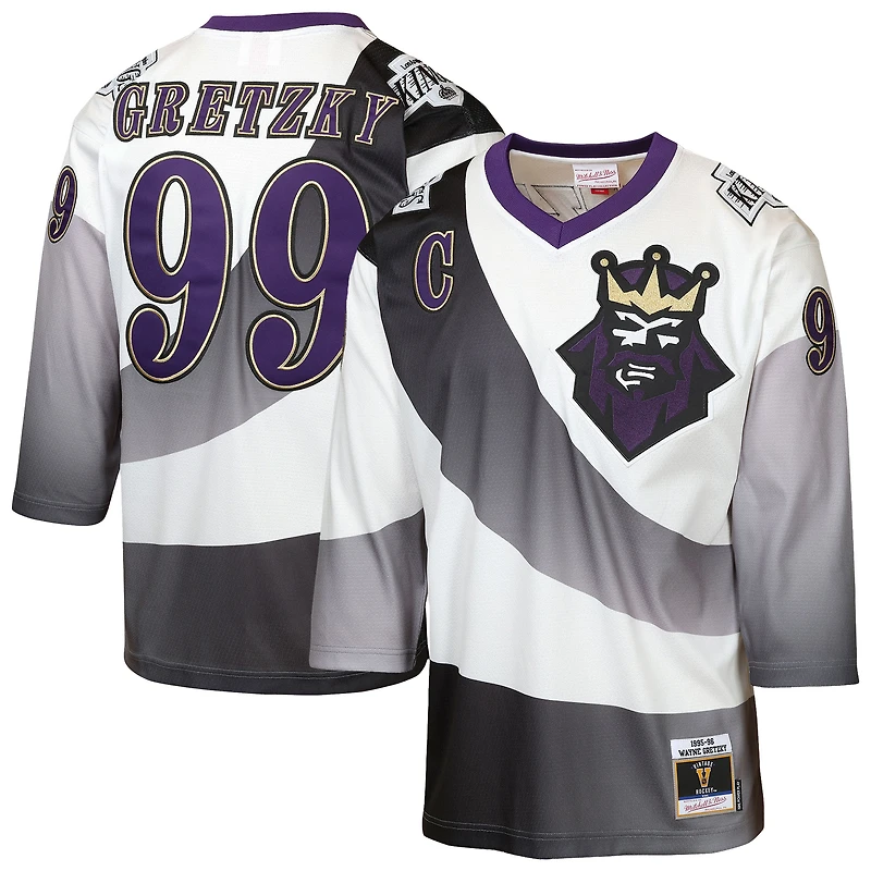 Maillot de joueur alternatif rétro Mitchell & Ness Wayne Gretzky des Los Angeles Kings 1995/96 Power Play avec écusson capitaine