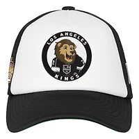 Casquette de camionneur ajustable blanche Mitchell & Ness pour jeunes, mascotte des Kings de Los Angeles