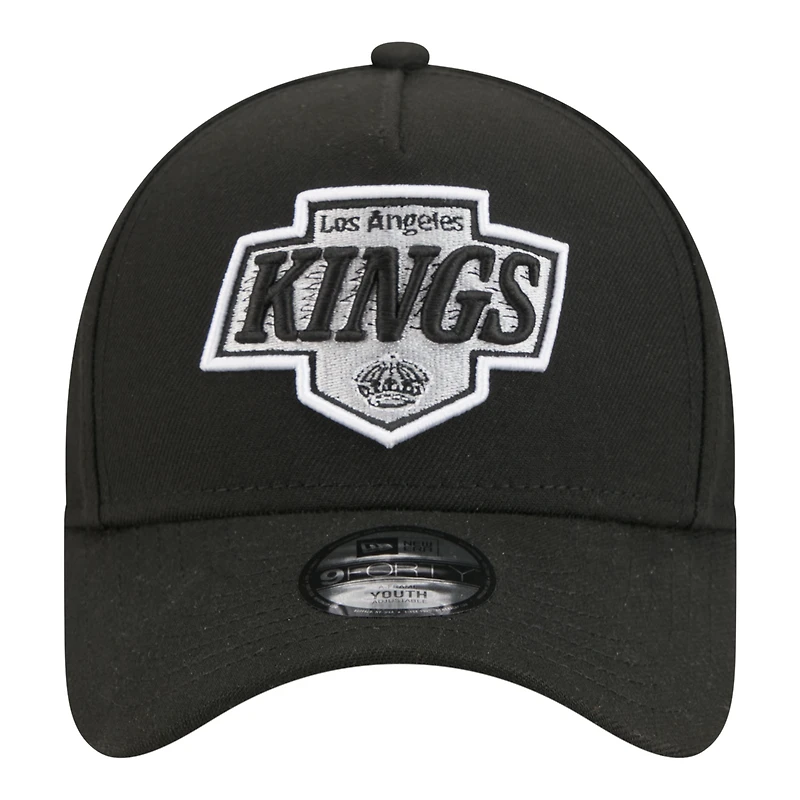 Youth New Era Black Los Angeles Kings 9FORTY A-Frame Adjustable Hat