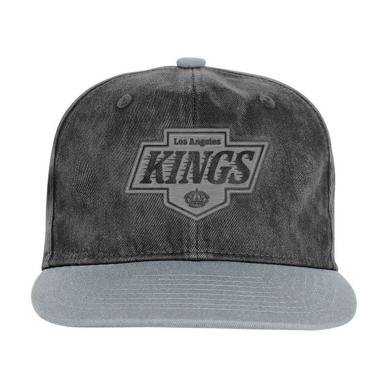 Youth Outerstuff Black/Silver Los Angeles Kings True Retro Deadstock Adjustable Hat