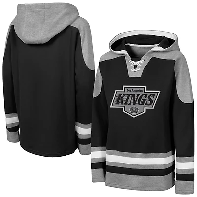 Youth Outerstuff  Black Los Angeles Kings Ageless Must Have Home V-Neck Hoodie