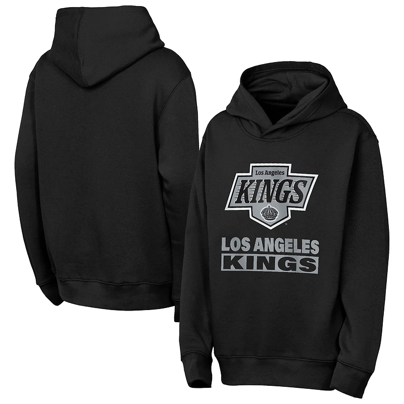 Youth Outerstuff  Black Los Angeles Kings Back to Basics Hoodie