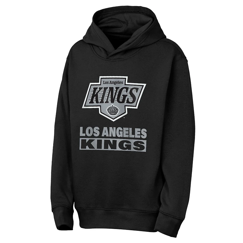 Sweat à capuche noir Youth Outerstuff Los Angeles Kings Back to Basics