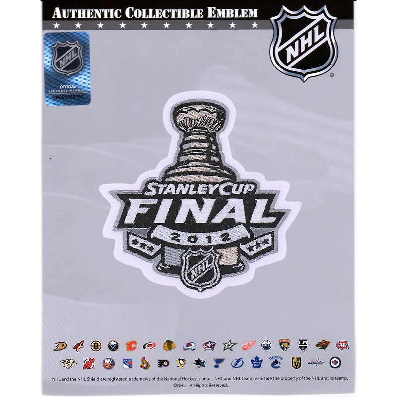 Écusson de maillot non signé de l'emblème national de la finale de la Coupe Stanley 2012 des Kings de Los Angeles contre les Devils du New Jersey