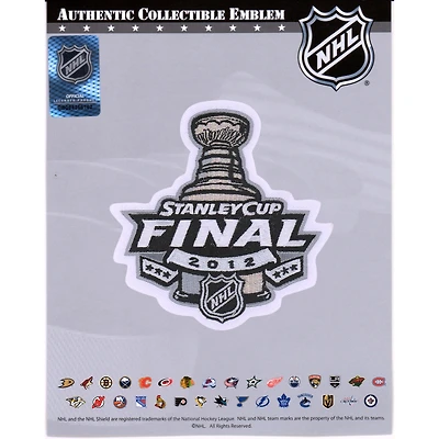 Écusson de maillot non signé de l'emblème national de la finale de la Coupe Stanley 2012 des Kings de Los Angeles contre les Devils du New Jersey