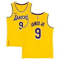 Bronny James Los Angeles Lakers Autographed Nike Gold Icon Swingman Jersey