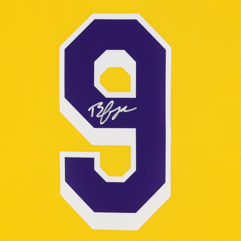 Bronny James Los Angeles Lakers Autographed Nike Gold Icon Swingman Jersey