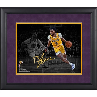 Bronny James Los Angeles Lakers Fac-similé Signature Encadré 11" x 14 " Photographie Spotlight