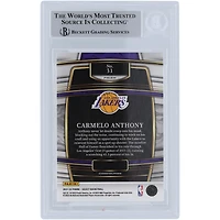 Carte authentifiée autographiée par Carmelo Anthony des Los Angeles Lakers Panini Select Prizm Silver #31 Beckett 2021-22 Fanatics