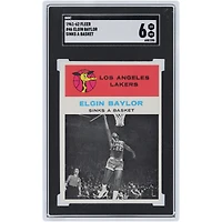 Elgin Baylor Los Angeles Lakers 1961-62 Fleer Sinks a Basket #46 SGC Authentifié 6 Carte