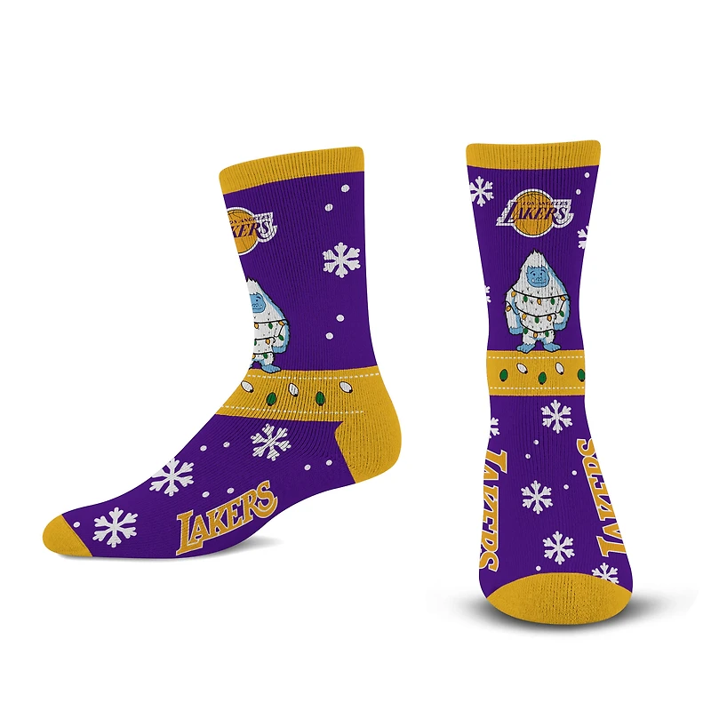 For Bare Feet Purple Los Angeles Lakers Team Sweater Socks