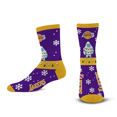 For Bare Feet  Purple Los Angeles Lakers Team Sweater Socks