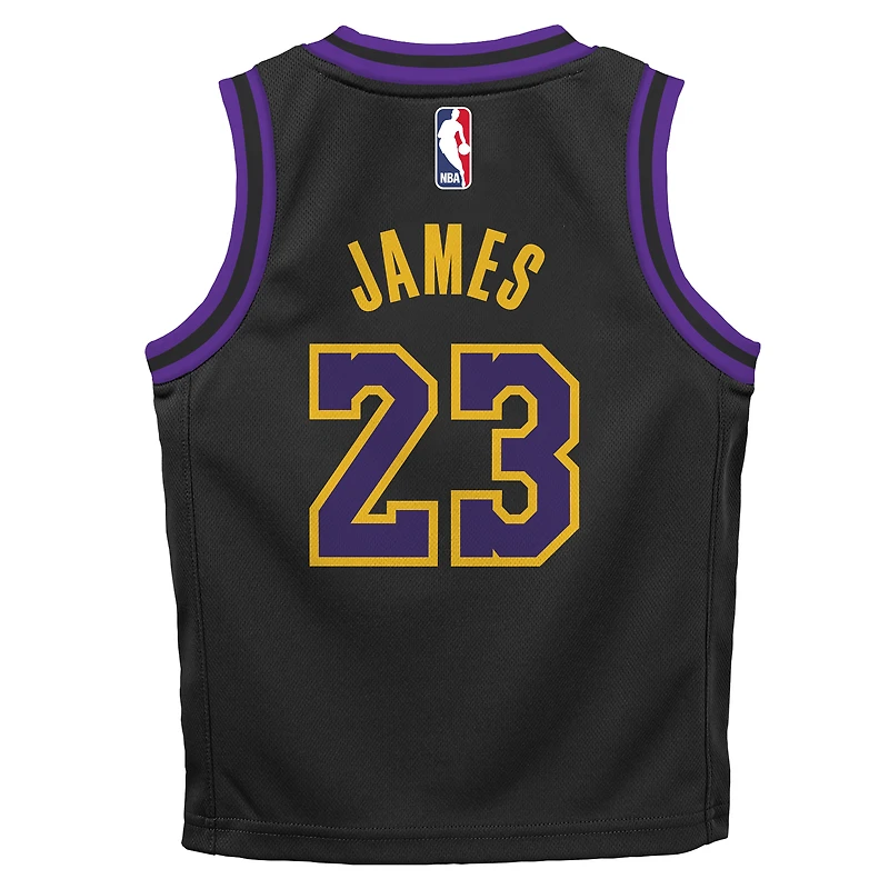 Maillot Swingman Nike LeBron James noir Los Angeles Lakers édition City 2025/26 pour bébé