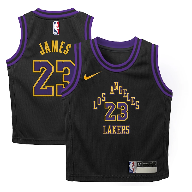 Infant Nike LeBron James Black Los Angeles Lakers 2025/26 City Edition Swingman Jersey