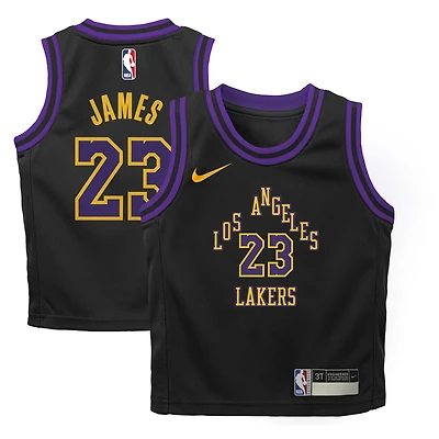 Infant Nike LeBron James Black Los Angeles Lakers 2025/26 City Edition Swingman Jersey