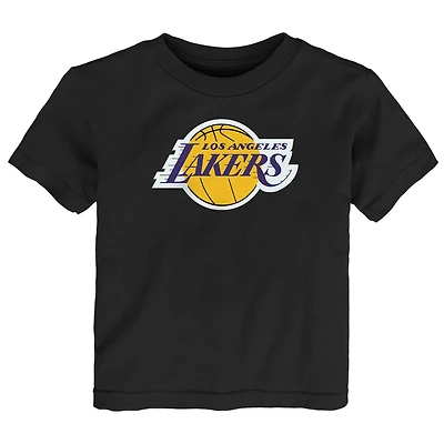T-shirt noir pour bébé Outerstuff avec logo principal des Los Angeles Lakers