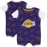 Infant Outerstuff Purple Los Angeles Lakers Logo Mania Romper