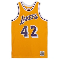 James Worthy Los Angeles Lakers Autographed Mitchell and Ness Gold 1984-1985 Swingman Jersey with "3x NBA Champ" Inscription