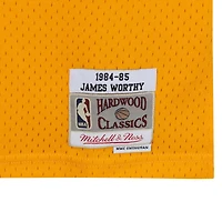 James Worthy Los Angeles Lakers Autographed Mitchell and Ness Gold 1984-1985 Swingman Jersey with "3x NBA Champ" Inscription