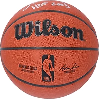 Ballon de basket d'intérieur/extérieur Wilson Authentic Series autographié par James Worthy des Los Angeles Lakers avec inscription « HOF 2003 »