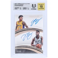 Jaylen Brown & Brandon Ingram Autographed 2016-17 Panini Immaculate Collection Dual Sig #2 #25/49 BGS Authenticated 8.5/10 Rookie Card - 8.5,8,8.5,8.5 Subgrades