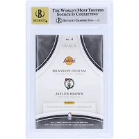 Jaylen Brown & Brandon Ingram Autographed 2016-17 Panini Immaculate Collection Dual Sig #2 #25/49 BGS Authenticated 8.5/10 Rookie Card - 8.5,8,8.5,8.5 Subgrades