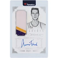 Jerry West Los Angeles Lakers Autographed 2012-13 Panini Flawless Greats 3 Color Relic Autograph #22 #15/25 Card