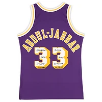 Kareem Abdul-Jabbar Los Angeles Lakers Autographed Mitchell & Ness 1983-84 Purple Authentic Jersey with Multiple Inscriptions - Limited Edition of 12