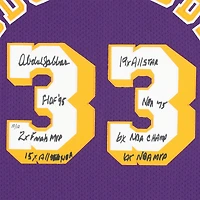 Kareem Abdul-Jabbar Los Angeles Lakers Autographed Mitchell & Ness 1983-84 Purple Authentic Jersey with Multiple Inscriptions - Limited Edition of 12