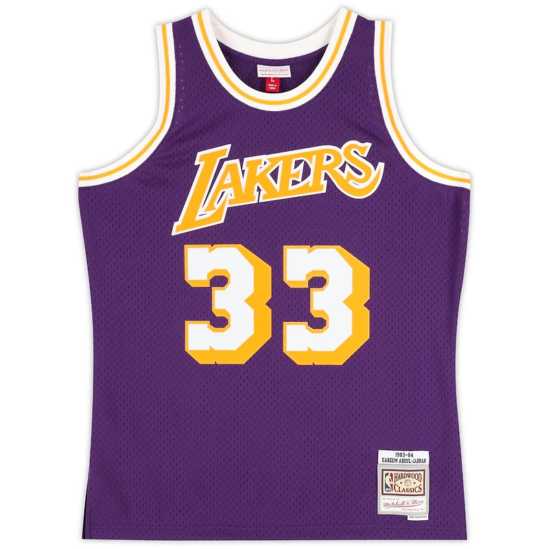 Kareem Abdul-Jabbar Los Angeles Lakers Autographed Mitchell & Ness 1983-84 Purple Swingman Jersey with Multiple Inscriptions - Limited Edition of 12