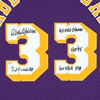 Kareem Abdul-Jabbar Los Angeles Lakers Autographed Mitchell & Ness 1983-84 Purple Swingman Jersey with Multiple Inscriptions - Limited Edition of 12