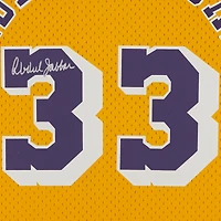 Maillot Swingman dédicacé par Kareem Abdul-Jabbar des Los Angeles Lakers Mitchell & Ness Gold 1984-85