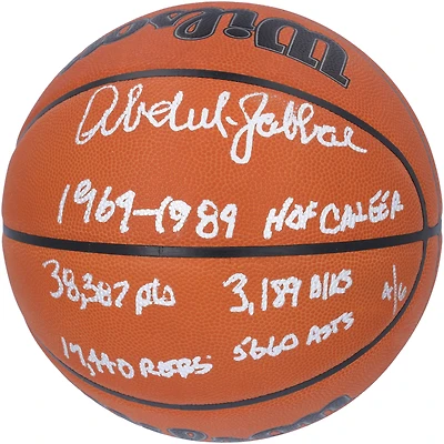 Kareem Abdul-Jabbar Los Angeles Lakers Autographed Wilson Official Game Basketball with Multiple Inscriptions - Limited Edition of 6