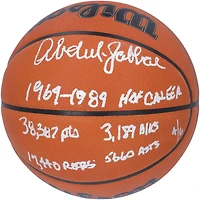 Kareem Abdul-Jabbar Los Angeles Lakers Autographed Wilson Official Game Basketball with Multiple Inscriptions - Limited Edition of 6
