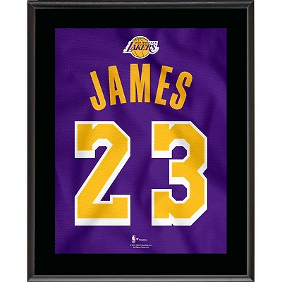 LeBron James Los Angeles Lakers 10,5 "x 13" Violet 2018-19 Maillot Style Numéro 23 Plaque Sublimée
