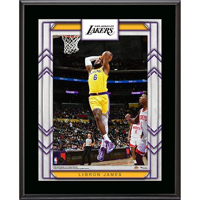 Plaque de joueur sublimée LeBron James Los Angeles Lakers 10,5" x 13"