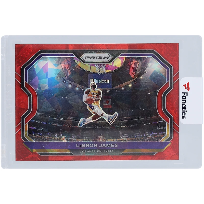 Carte LeBron James Los Angeles Lakers 2020-21 Panini Prizm Red Ice Prizm #1