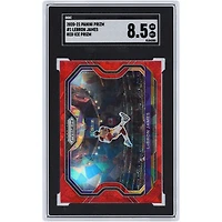 Carte Panini Prizm Red Ice Prizm #1 SGC 8.5 authentifiée LeBron James Los Angeles Lakers 2020-21