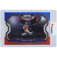 Carte Panini Prizm #1 LeBron James Los Angeles Lakers 2020-21 Rouge Blanc Bleu Prizm