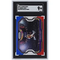 Carte Panini Prizm #1 SGC authentifiée LeBron James Los Angeles Lakers 2020-21 Rouge Blanc Bleu Prizm